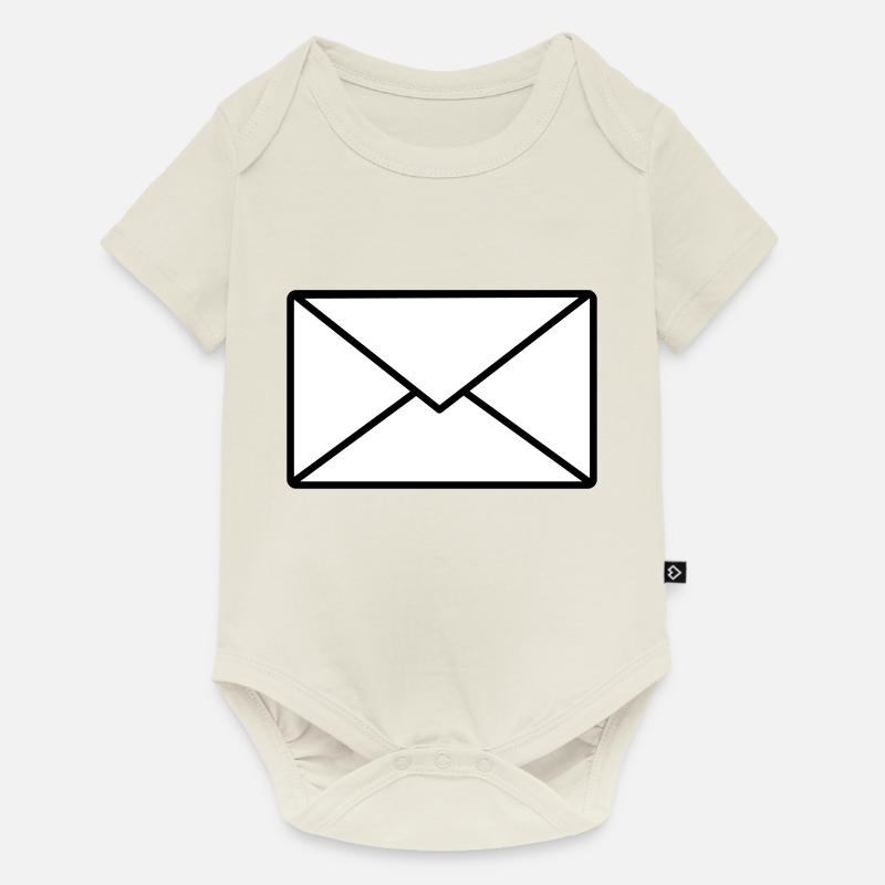 Lettre - Body à manches courtes Premium Bébé - blanc cassé