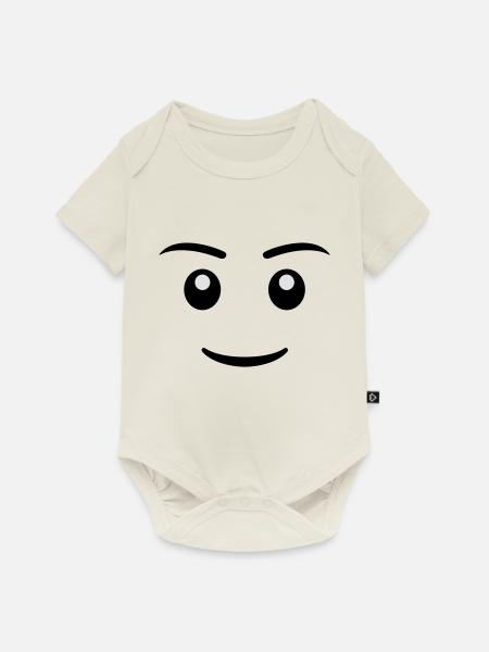 Toy Gesicht - Baby Premium Kurzarmbody - Naturweiß