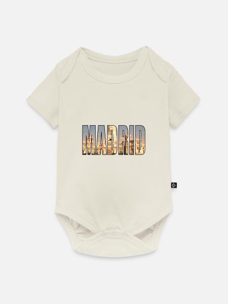 MADRID SPANIEN - Baby Premium Kurzarmbody - Naturweiß