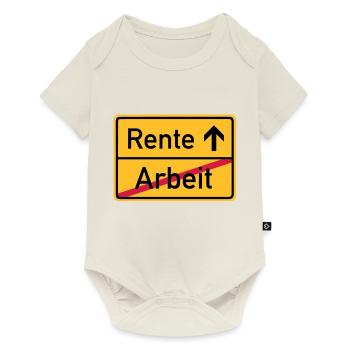 ortsschild_arbeit_rente__f3 - Body à manches courtes Premium Bébé - blanc cassé - Devant