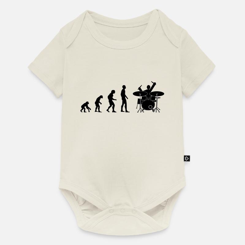 drummer evolution - Baby Premium Kurzarmbody - Naturweiß
