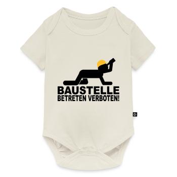 construction site to enter forbidden - Baby Premium short-sleeve bodysuit - off white - Front