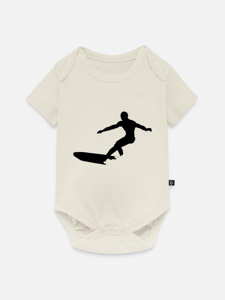 surf - Baby Premium Kurzarmbody - Naturweiß