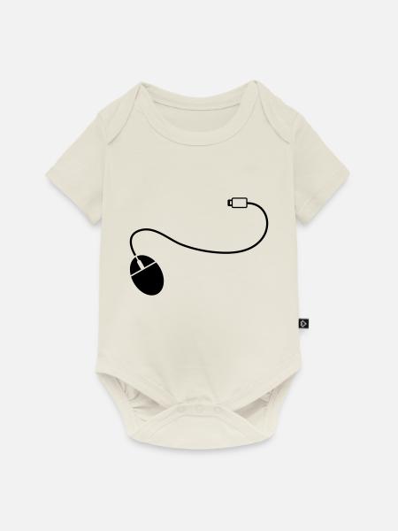 mouse_cursor__f1 - Baby Premium Kurzarmbody - Naturweiß