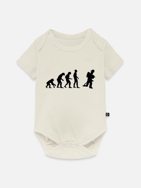 evolution Feuerwehrmann - Baby Premium Kurzarmbody - Naturweiß