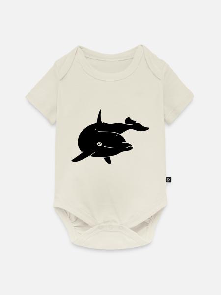 dolphin - Baby Premium Kurzarmbody - Naturweiß
