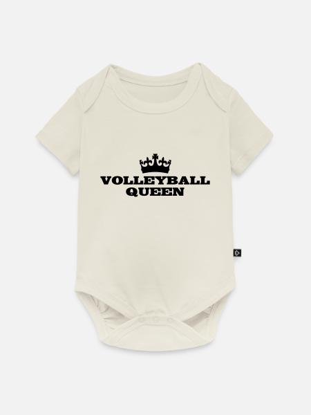 volleyball queen - Baby Premium Kurzarmbody - Naturweiß
