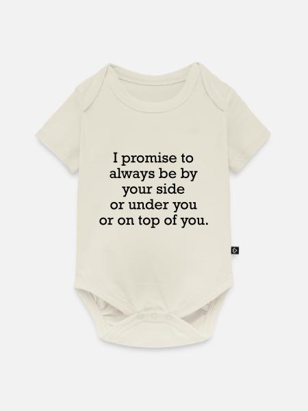 das verspreche ich - Baby Premium Kurzarmbody - Naturweiß