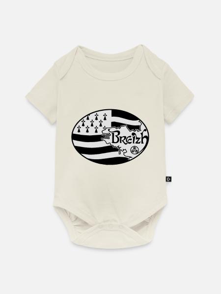 Flagge Großbritannien authentisch - Baby Premium Kurzarmbody - Naturweiß