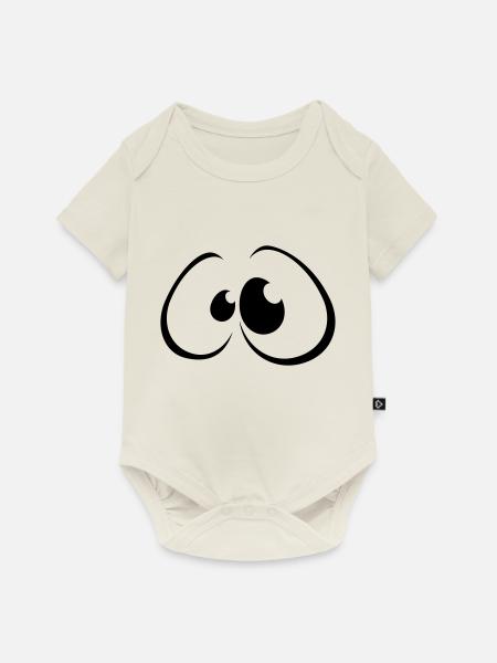 Eyes Design - Baby Premium Kurzarmbody - Naturweiß