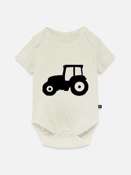 traktor - Baby Premium Kurzarmbody - Naturweiß
