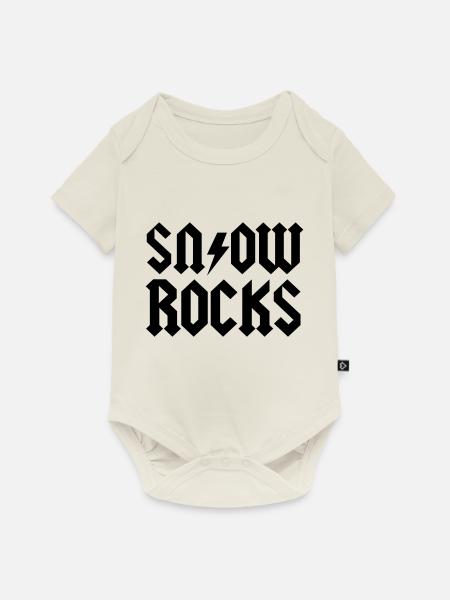 Schnee - Baby Premium Kurzarmbody - Naturweiß