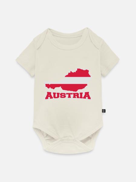 Austria Logo - Baby Premium Kurzarmbody - Naturweiß