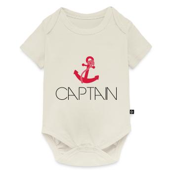 Captain Cool Anchor Logo - Baby Premium short-sleeve bodysuit - off white - Front
