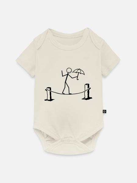 Slackline - Baby Premium Kurzarmbody - Naturweiß