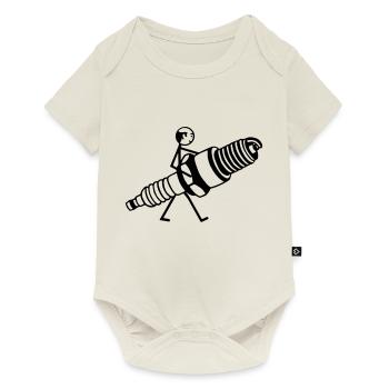 Mechatroniker mit Zündkerze - Baby Premium Kurzarmbody - Naturweiß - Vorne