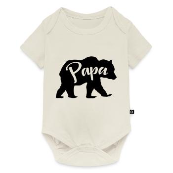 Papa Père Bear - Body à manches courtes Premium Bébé - blanc cassé - Devant