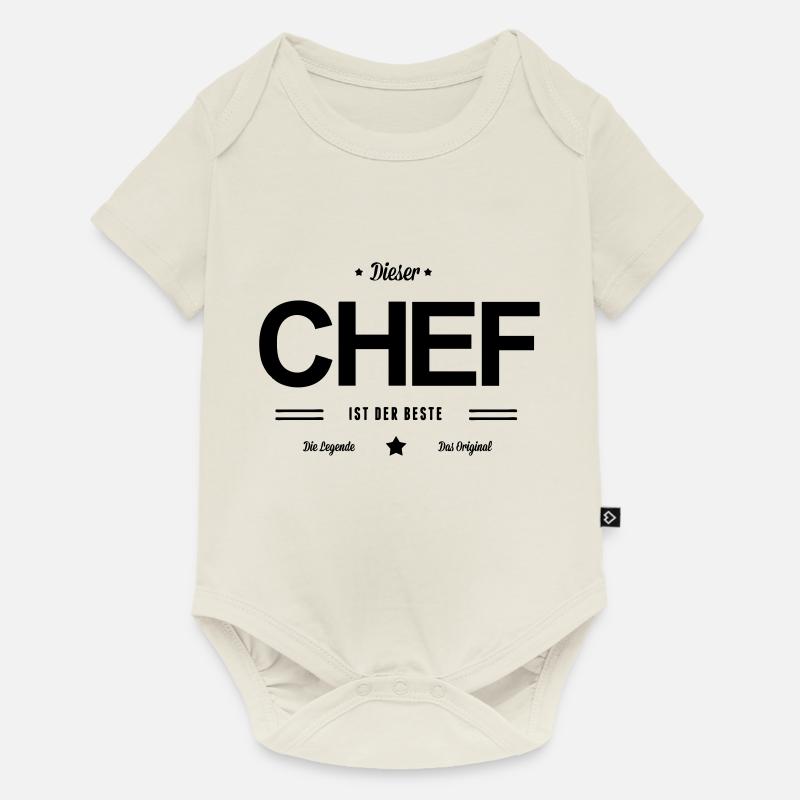 Bester Chef - Baby Premium Kurzarmbody - Naturweiß