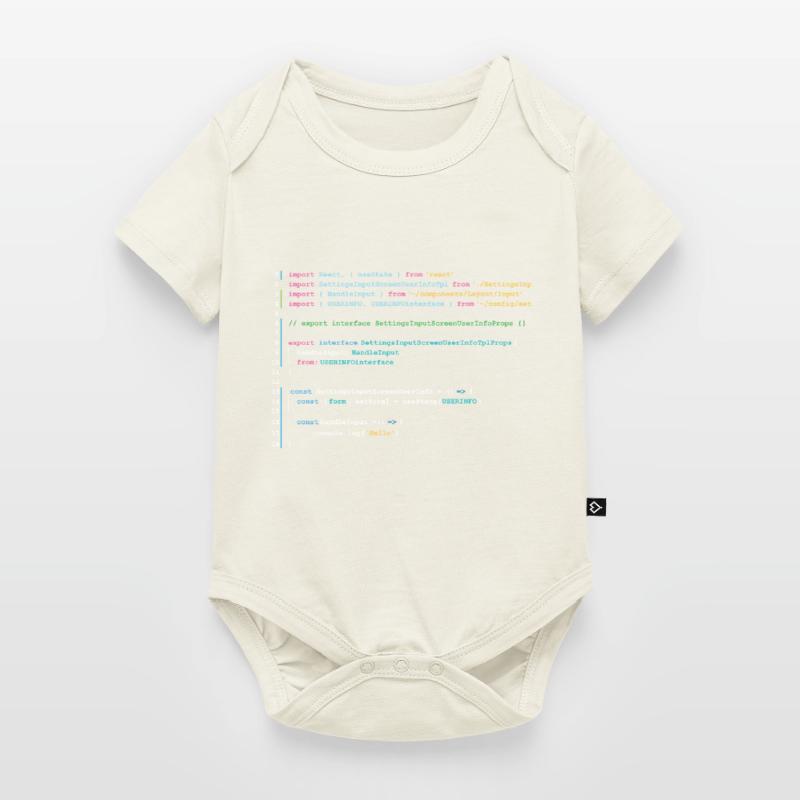 Programmers code in React Baby Premium Kurzarmbody