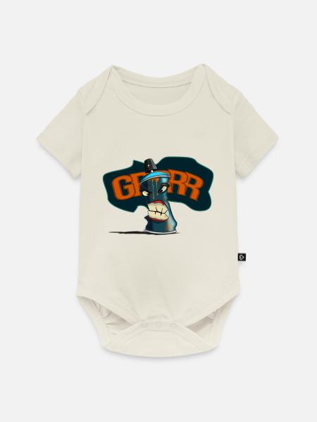Sprühfarbe - Baby Premium Kurzarmbody - Naturweiß