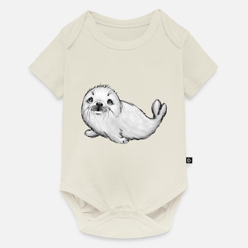 Robbe - Baby Premium Kurzarmbody - Naturweiß