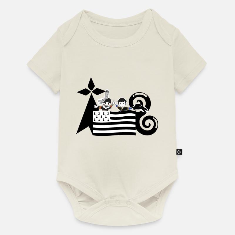 ensemble bretagne - Body à manches courtes Premium Bébé - blanc cassé