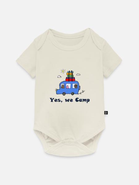 Camper ... - Baby Premium Kurzarmbody - Naturweiß