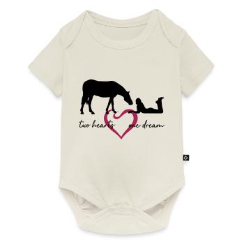 Two Hearts One Dream Lying Girl Horse - Baby Premium short-sleeve bodysuit - off white - Front