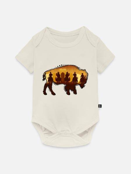 Bison / Buffalo - Baby Premium Kurzarmbody - Naturweiß