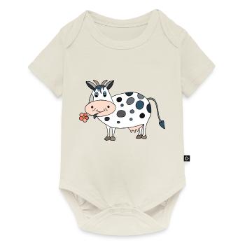 Vache - Body à manches courtes Premium Bébé - blanc cassé - Devant
