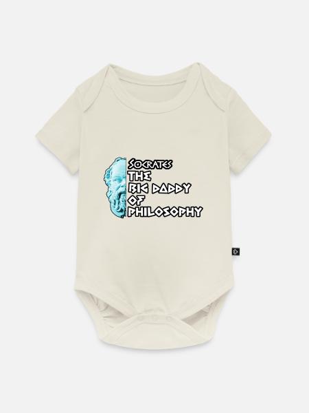 Papa der Philosophie - Baby Premium Kurzarmbody - Naturweiß