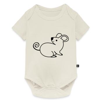 Mouse - Baby Premium short-sleeve bodysuit - off white - Front