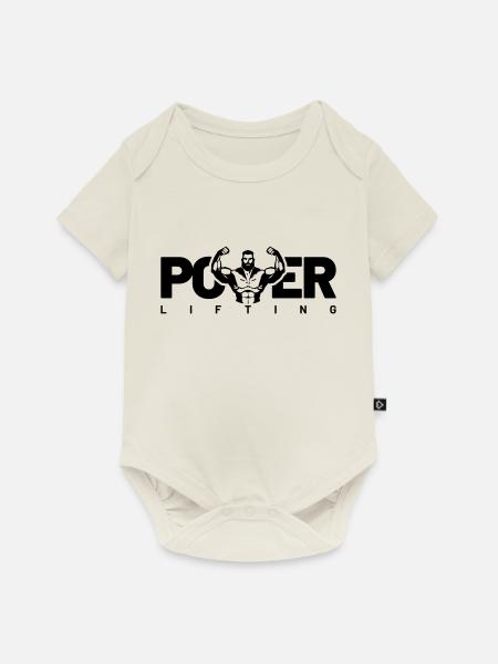 power lifting - Baby Premium Kurzarmbody - Naturweiß