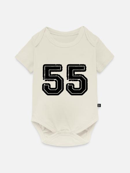 55 - Baby Premium Kurzarmbody - Naturweiß