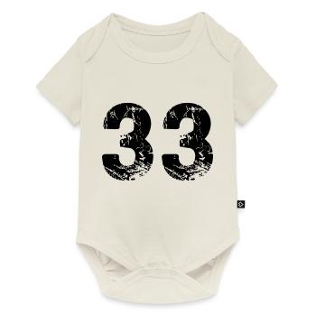 33 - Baby Premium Kurzarmbody - Naturweiß - Vorne