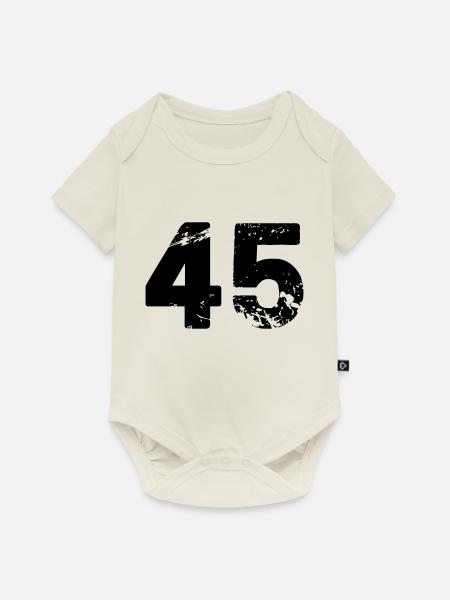 45 - Baby Premium Kurzarmbody - Naturweiß