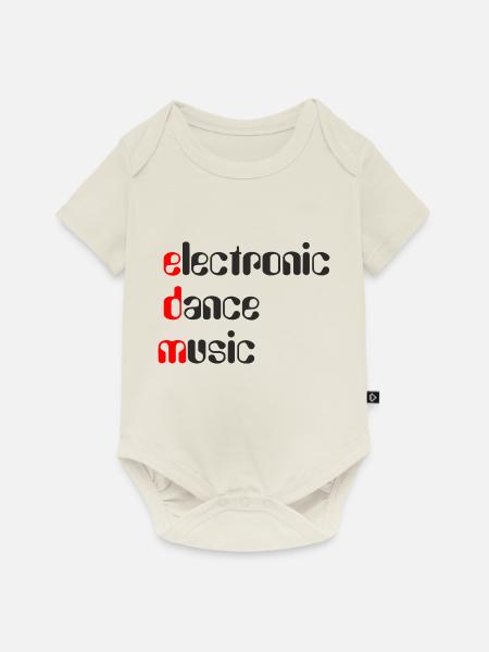 EDM Electronic Dance Music - Baby Premium Kurzarmbody - Naturweiß