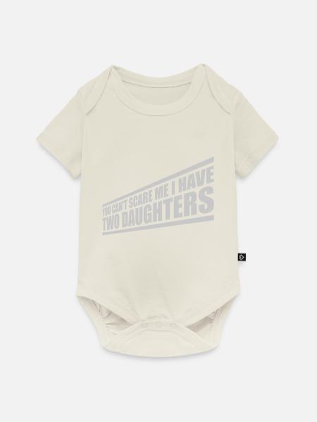 I have two daughters - Baby Premium Kurzarmbody - Naturweiß