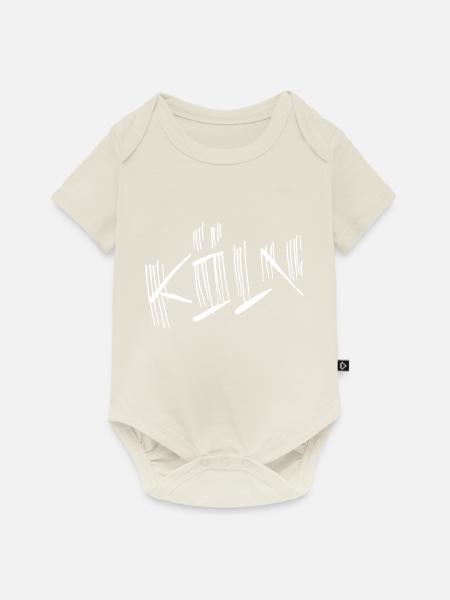 Köln - Baby Premium Kurzarmbody - Naturweiß