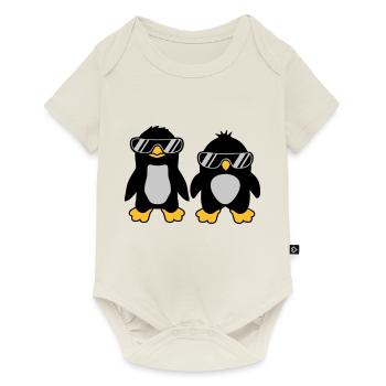 2 Lunettes de soleil Penguin Friends - Body à manches courtes Premium Bébé - blanc cassé - Devant