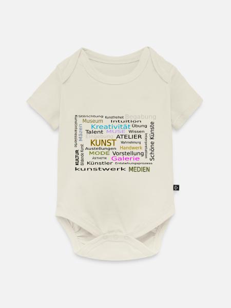 Word Cloud Kunst 2 - Baby Premium Kurzarmbody - Naturweiß