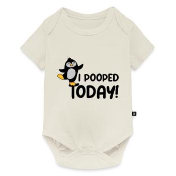 I pooped today Penguin - Baby Premium short-sleeve bodysuit - off white - Front
