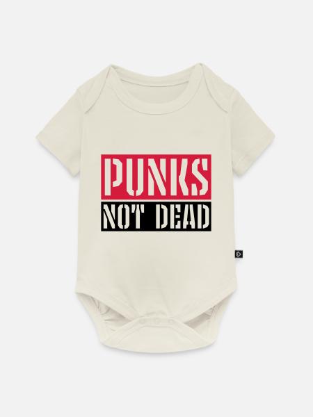 punks not dead Zitat - Baby Premium Kurzarmbody - Naturweiß