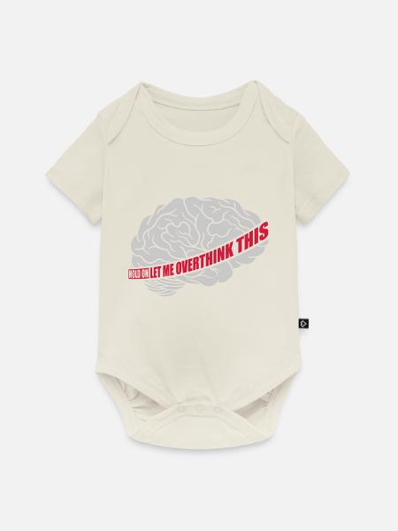 Let me overthink this - Baby Premium Kurzarmbody - Naturweiß