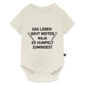 Das leben geht weiter - Baby Premium Kurzarmbody - Naturweiß - Vorne