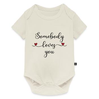 Jemand liebt Dich - Baby Premium Kurzarmbody - Naturweiß - Vorne
