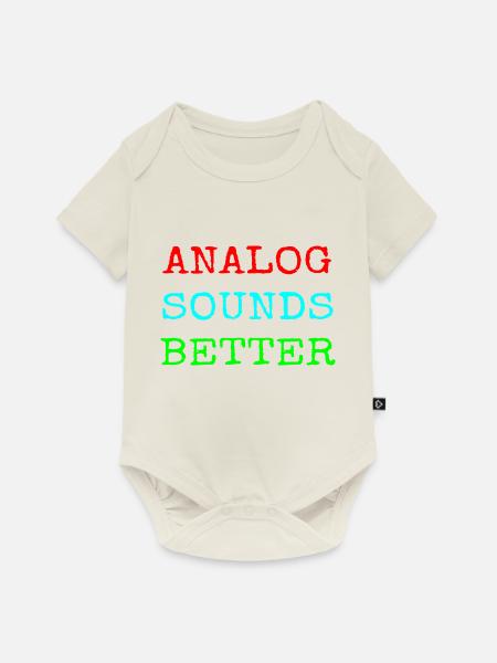 Analog Sound Better - Baby Premium Kurzarmbody - Naturweiß