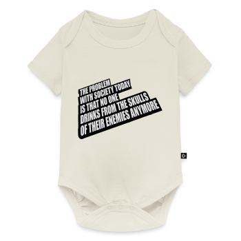 boissons de crânes ennemis - Body à manches courtes Premium Bébé - blanc cassé - Devant