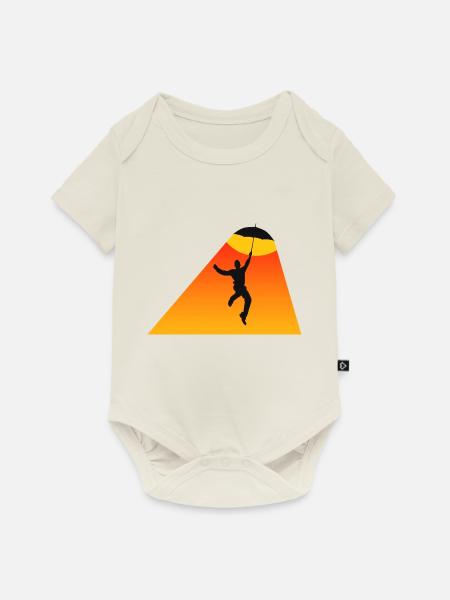 Sonne aus dem Schirm - Baby Premium Kurzarmbody - Naturweiß