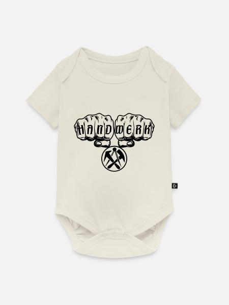 Dachdecker Faust Handwerk Beruf Profi Zunft Innung - Baby Premium Kurzarmbody - Naturweiß